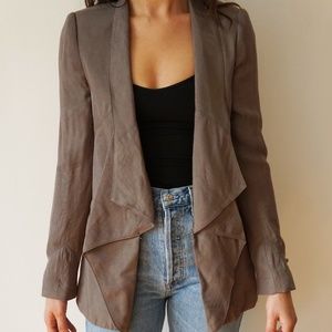 Cupro Draped Lapel Blazer